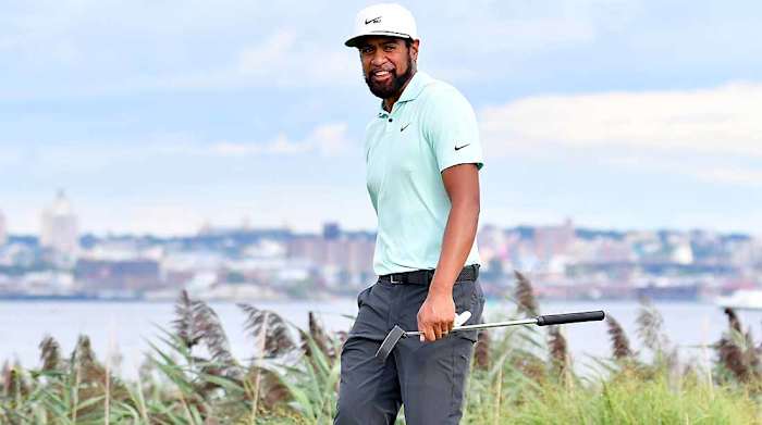 Why is this man smiling? Tony Finau ended a five-year winless drought at the Northern Trust.